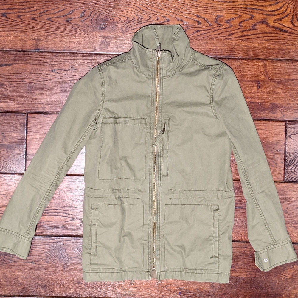 Madewell Women Army Green Fleet Military Cargo Utility Jacket Size Small